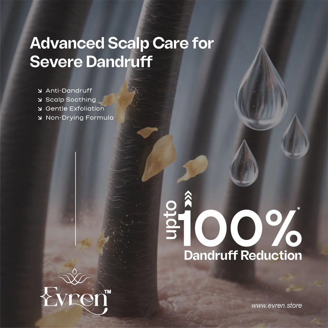 Dandruff up to 100% reduction