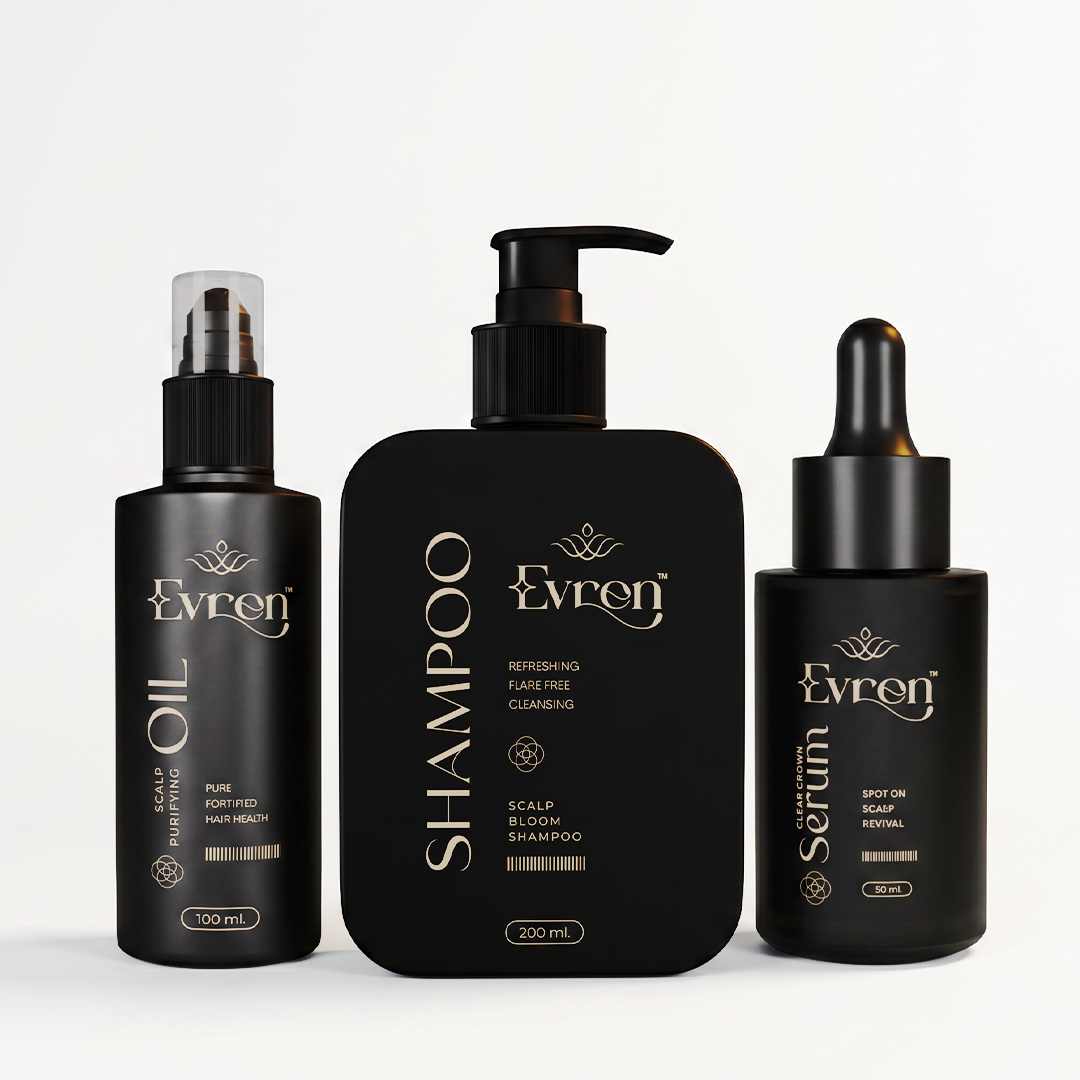 Evren Anti-Dandruff Combo — shampoo, serum and oil 3-in-1 dandruff control kit