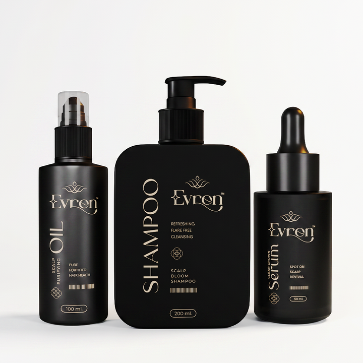 Evren Anti-Dandruff Combo — shampoo, serum and oil 3-in-1 dandruff control kit