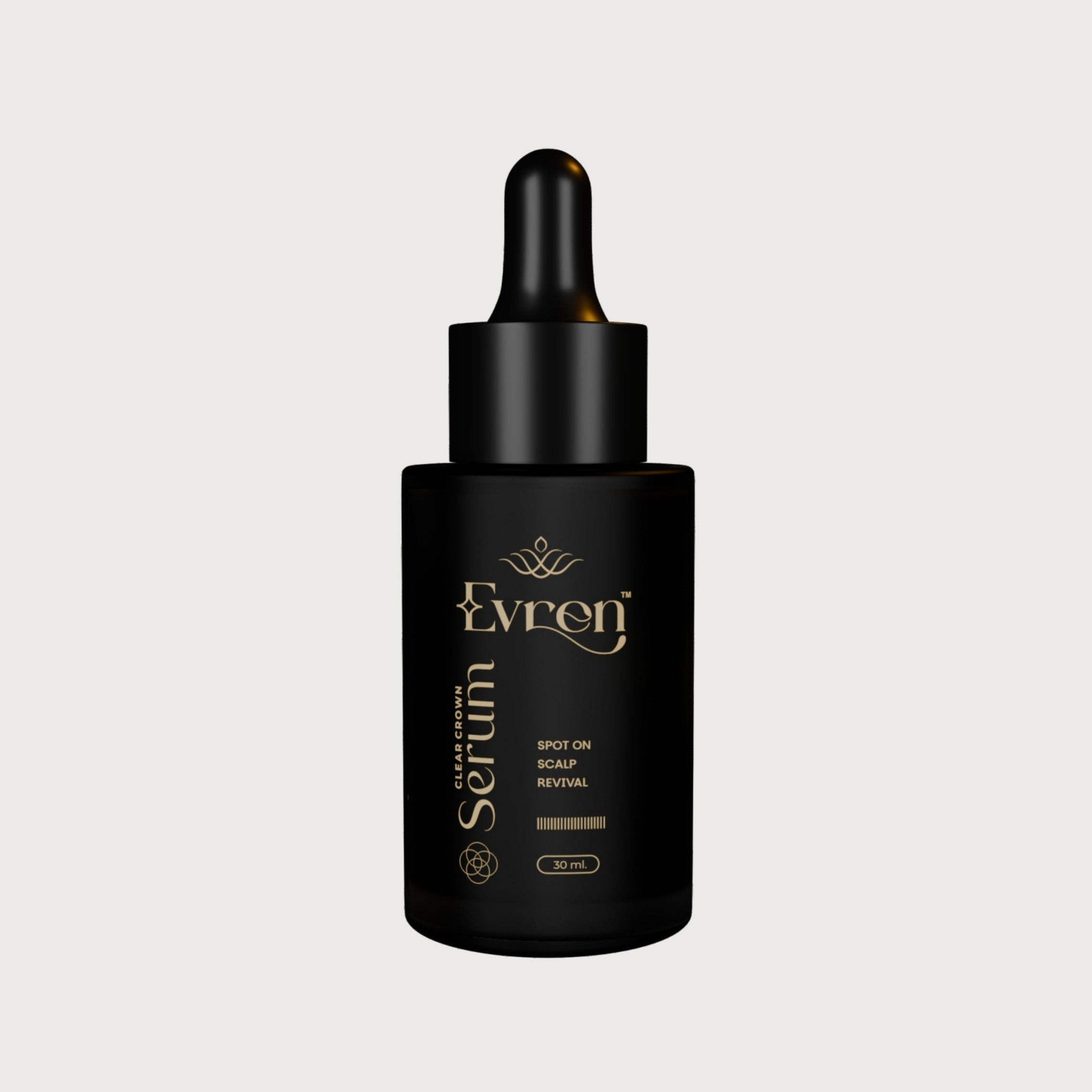 Evren Anti-Dandruff Hair Serum bottle with Fludipure — leave-in treatment for itchy, flaky scalp