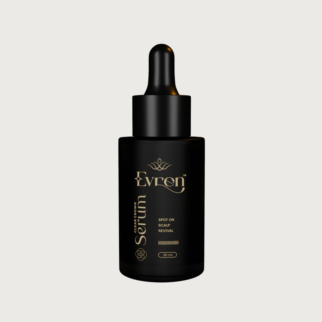 Evren Anti-Dandruff Hair Serum bottle with Fludipure — leave-in treatment for itchy, flaky scalp