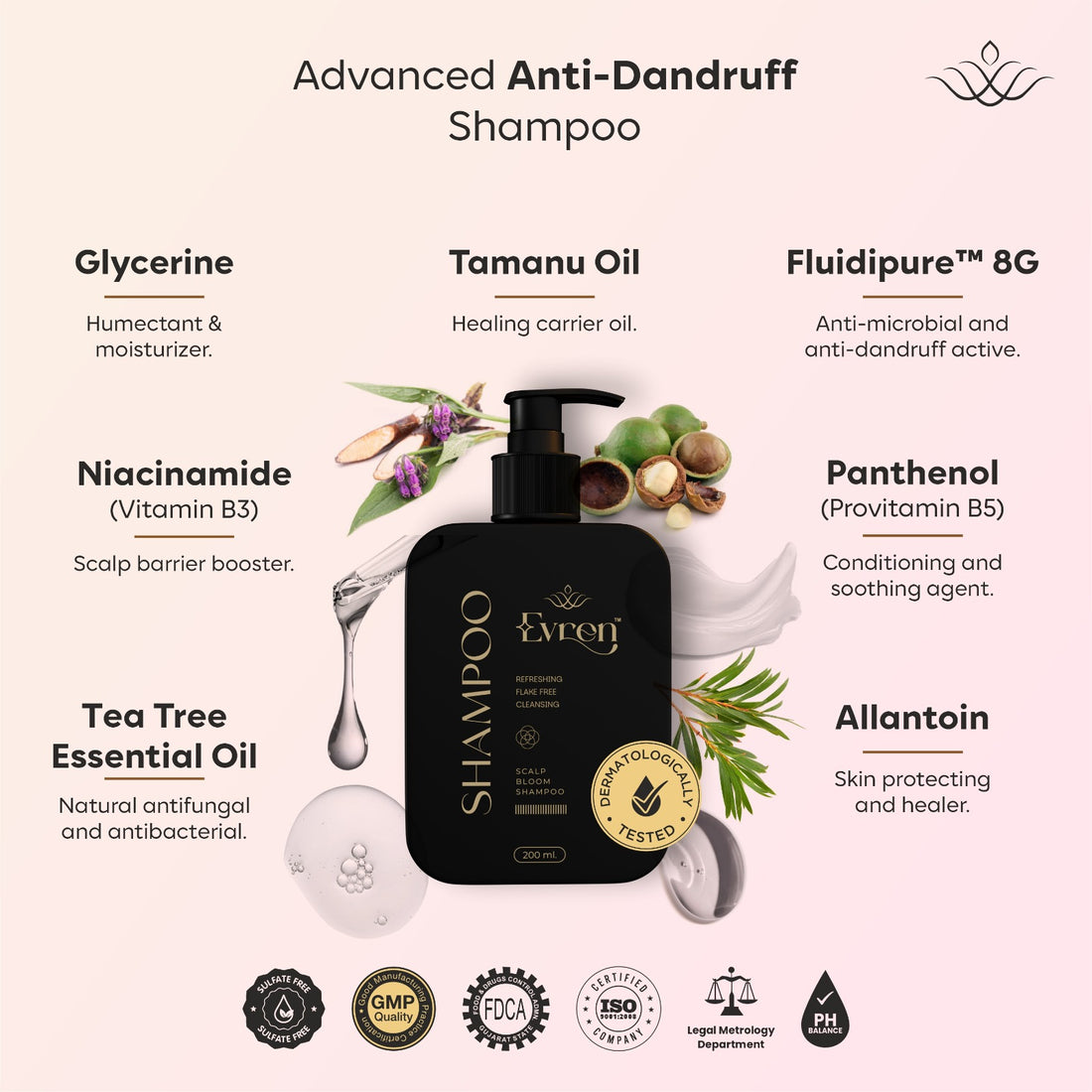 Advanced anti dandruff shampoo all ingredient list