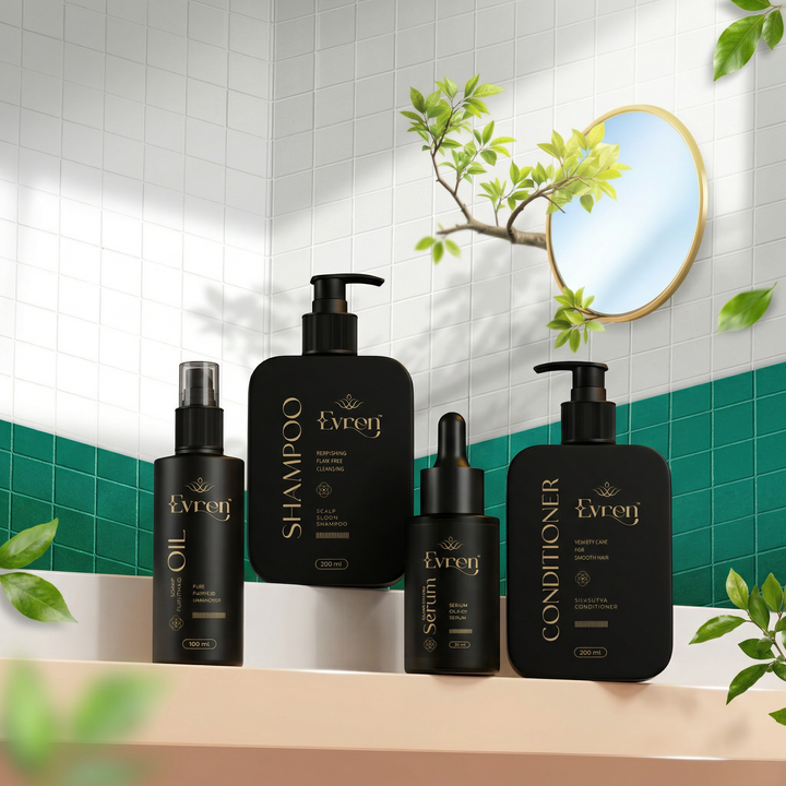 Evren Anti-Dandruff Super Saver Combo — shampoo, conditioner, serum & oil kit