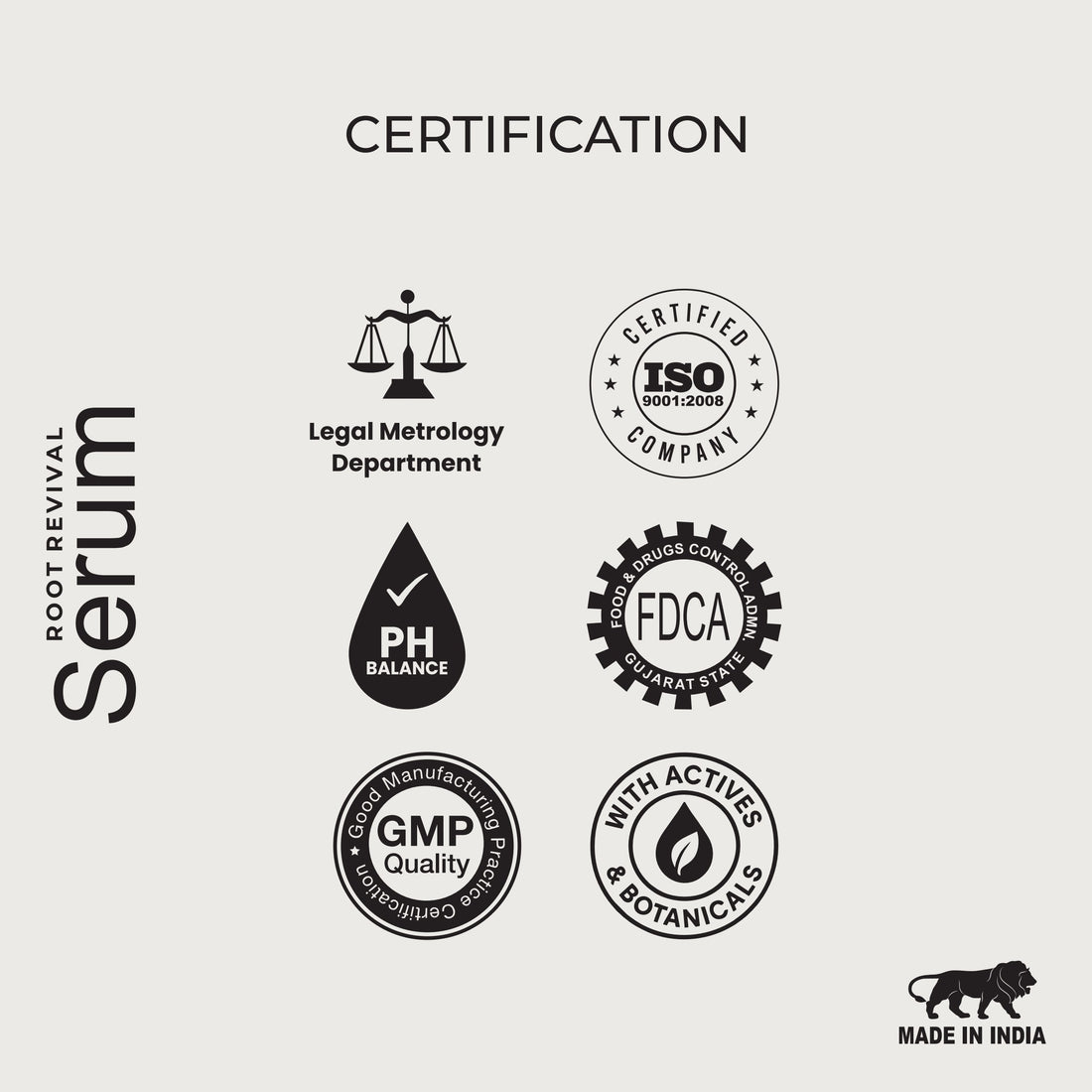 Evren Anti-Hairfall Hair Serum Certification