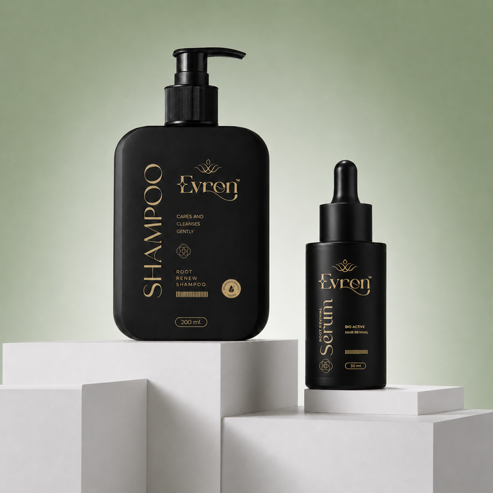 Evren Anti-Hairfall Shampoo and Serum Combo pack — hair fall control duo