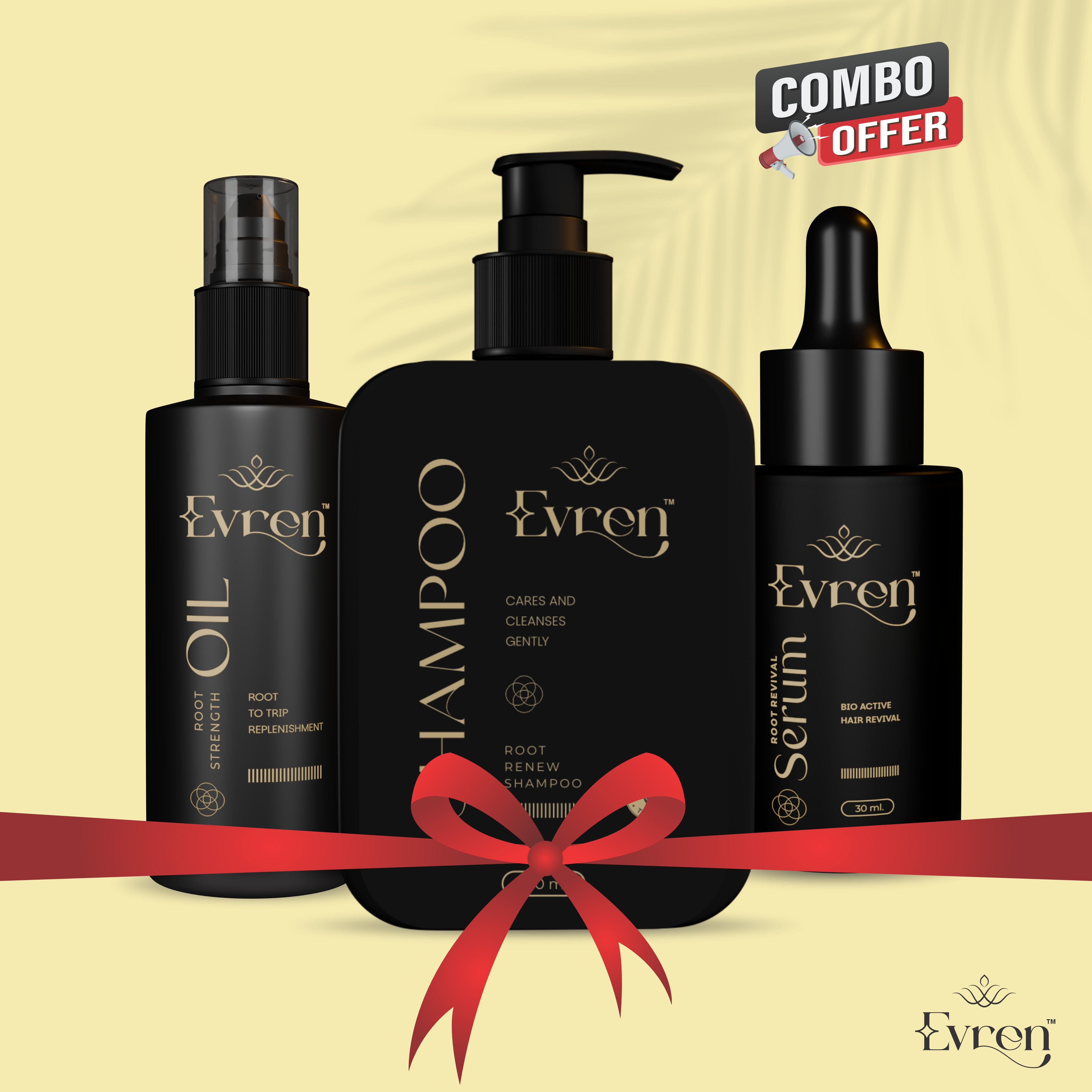 Evren Anti-Hairfall Root Oil & Anti-Dandruff Hair Oil Combo Gifts