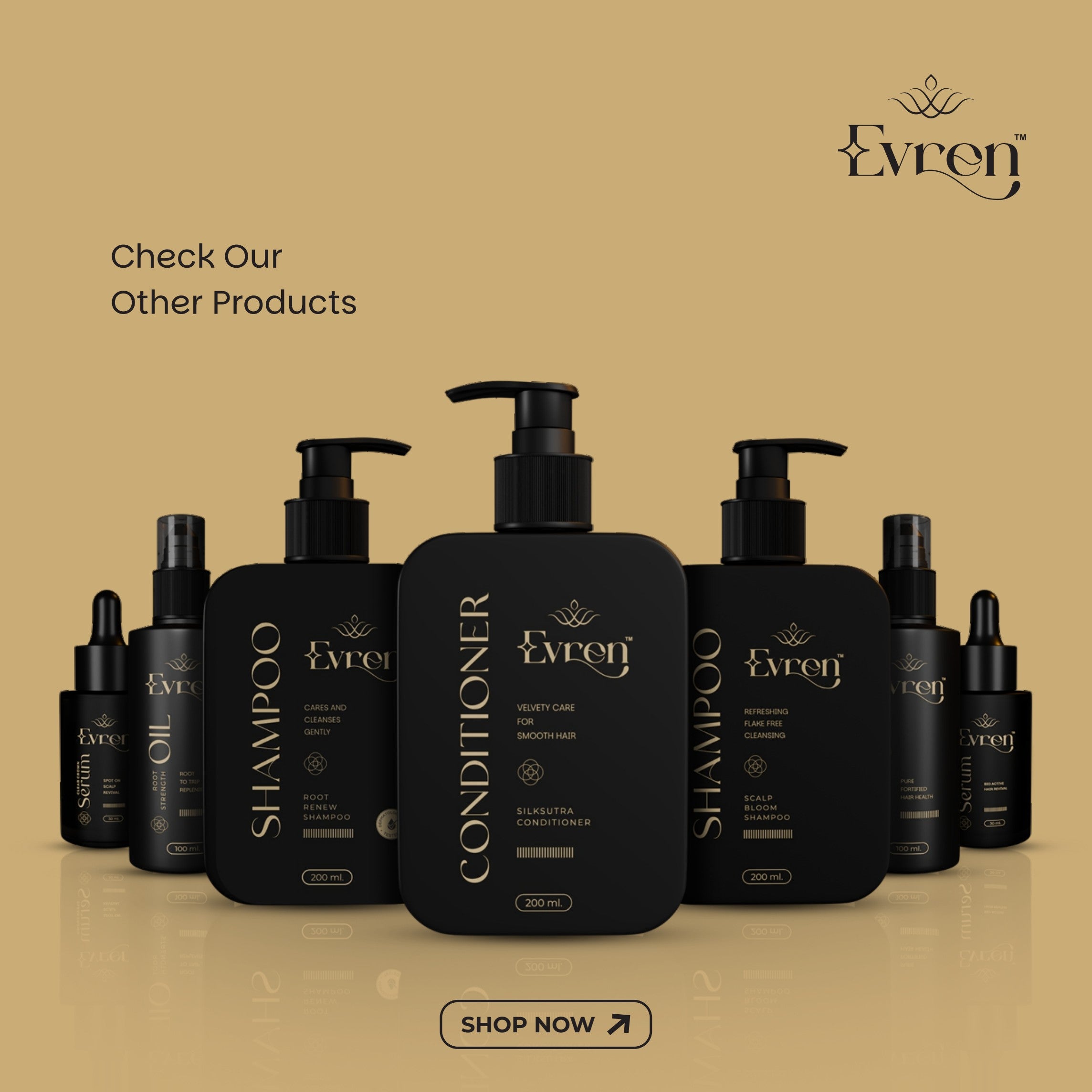 Evren sulphate, paraben and fragrance-free formula products